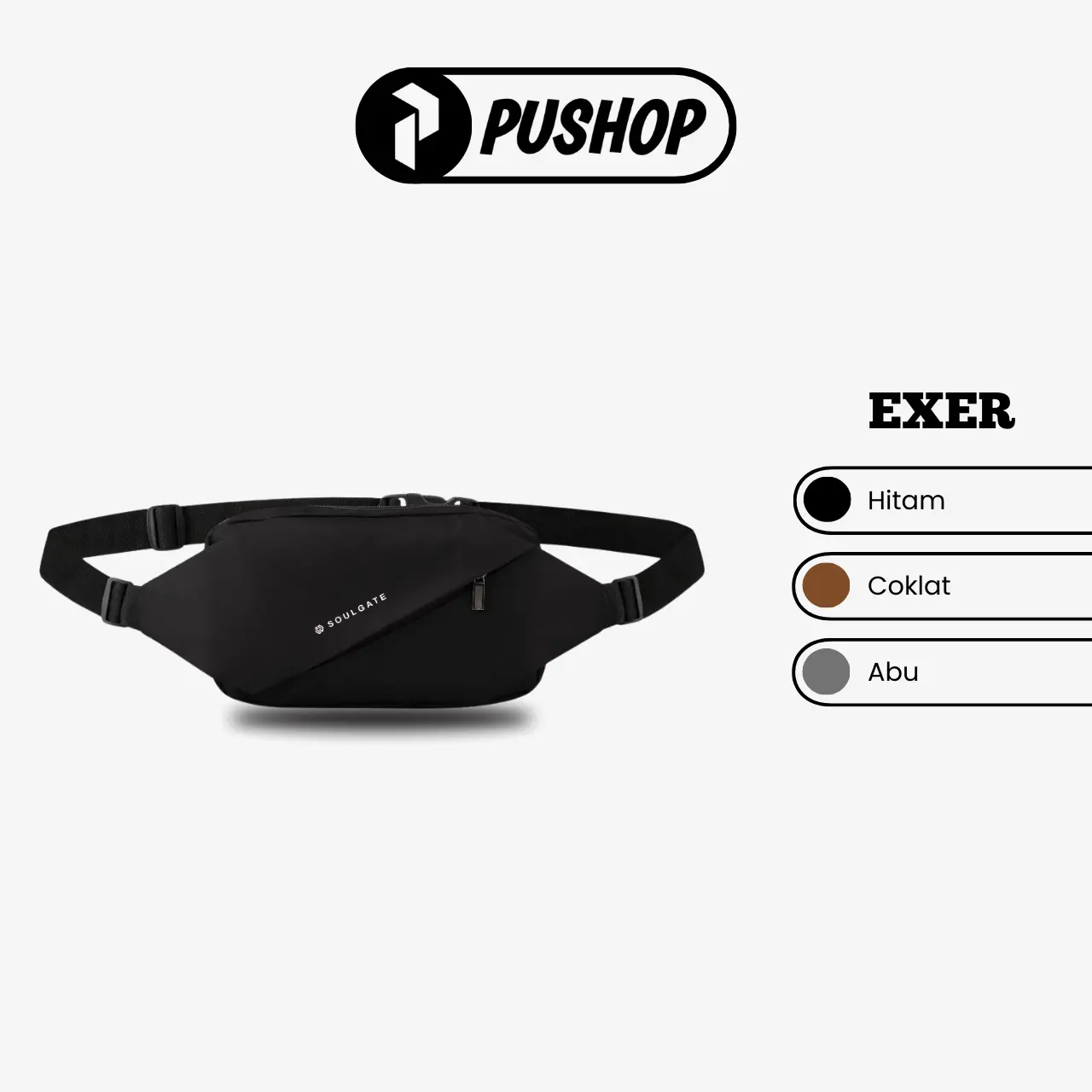 Pushop Authentic - Waistbag Soulgate Exer Dua Muka Bisa Bolak-Balik