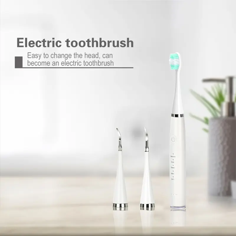 ZHYO Smart Ultrasonic Scaling Alat Pembersih Karang Plak Sikat Gigi Electric 8