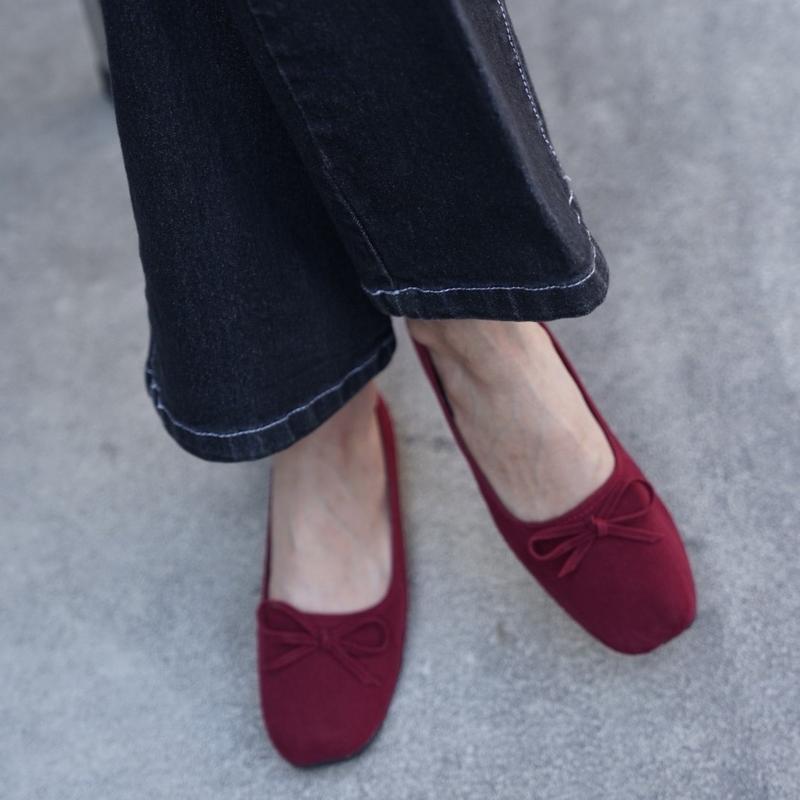 Raitalexander - Anna Red Suede Flatshoes 4