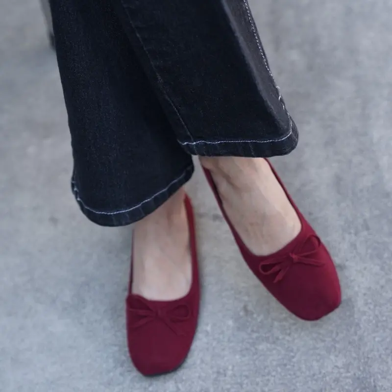 Raitalexander - Anna Red Suede Flatshoes 3