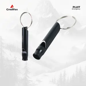 CREDIFOX Pluit Emergency - Gantungan Kunci Peluit Aluminium Keychain - Pluit Outdoor