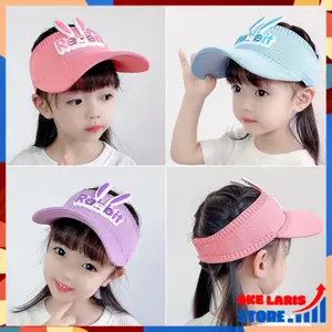 OLS (COD) Topi Golf Rajut Anak Motif Rabbit Baseball Cap Sport Senam Anak Topi Outdoor Anak