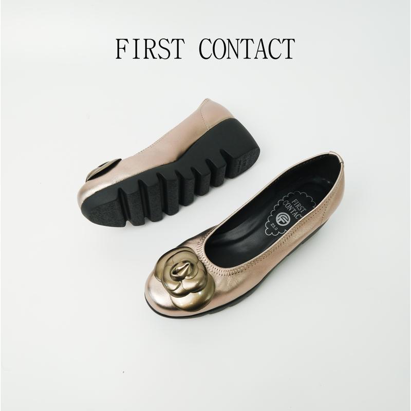 First Contact Sepatu Kerja Pantofel Wanita Aether Bloom Bronze Wedges Anti Slip Premium 1