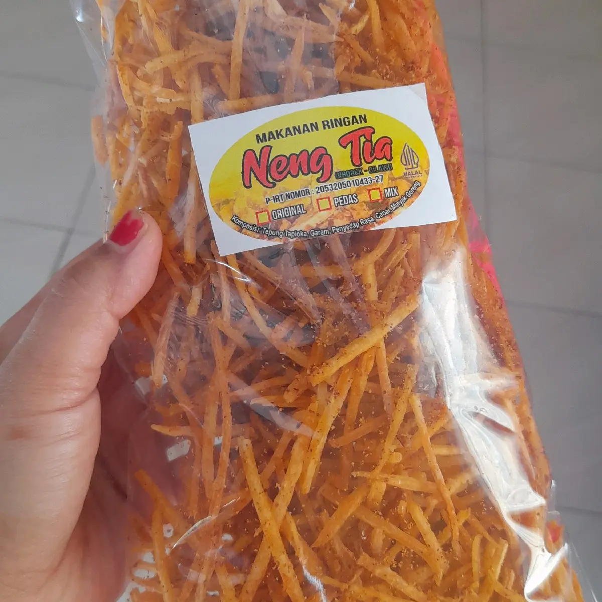 PIKDA/KRIPIK LADA STIK /KRIPIK PEDAS 250 GR