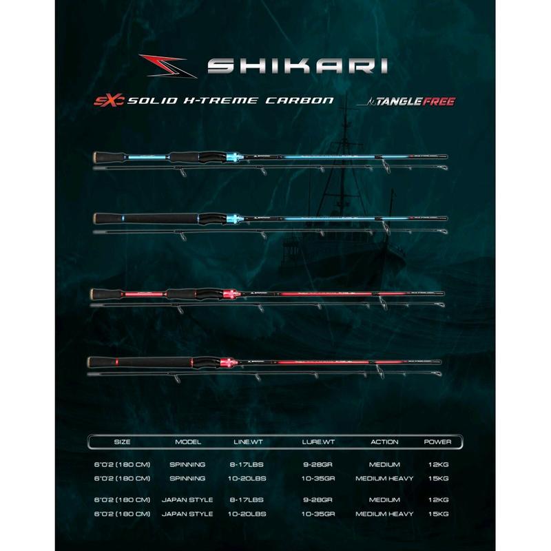 Joran Spinning Shikari Spectrum 180cm Gagang JS (Japan Style) dan FB (Full Busa) 1