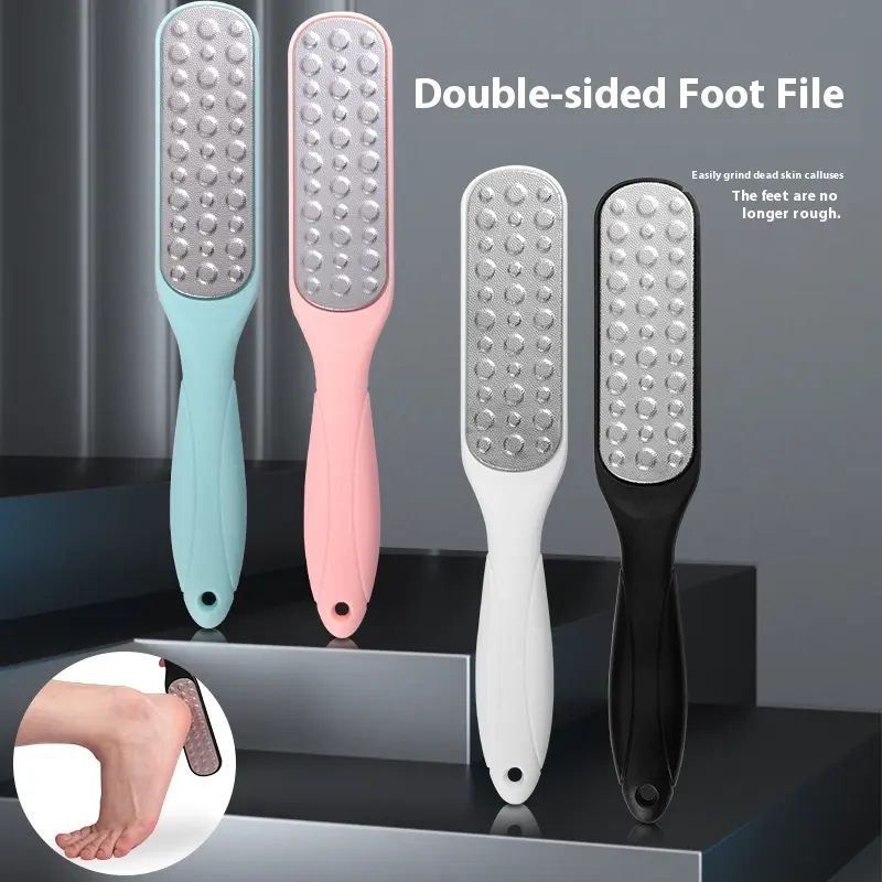 Rubbing the heel of the foot to remove dead skin, stainless steel double-sided frosted surface Manicure Nails