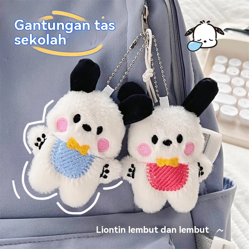 Gantungan Kunci Multifungsi Dompet Koin & Tempat Headphone Mini Keychain Gantungan Kunci Tas Sekolah Liontin Kecil Kartun Gantungan Kunci Gantungan Tas Bonekadompet Koin Dompet Receh Headset Bag Tas Penyimpanan Headphone Liontin Hadiah 3