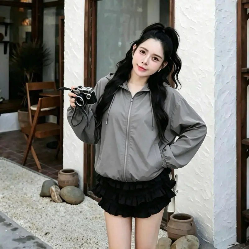 [DEAL LIVE- CÓ SIZE TO ] Áo Khoác Dù 2 Lớp, Chất Mềm, Siêu Nhẹ, Chống Nước, Cản Gió, Dây Rút Điều Chỉnh,  Túi Ngoài Có Khóa, Có Túi Trong
