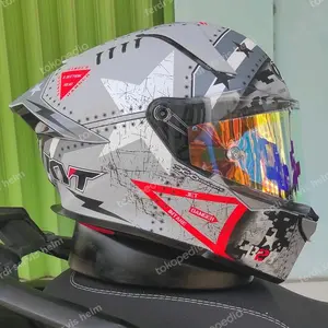 SALE TEAR OFF KYT R2R RED GOLD BUKAN JUAL HELM