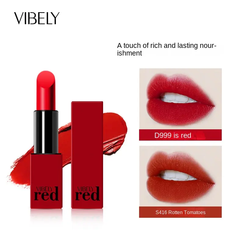 Red Lip Cosmetics, Honey Language Matte Lipstick, Velvet 999 Positive Red, 10 Colors Makeup Gloss Lipgloss Pack Glossy wonderskin  lip  stain foundation sheglittary  glitter  lip  kit lipsticks hourglass  skin  tint