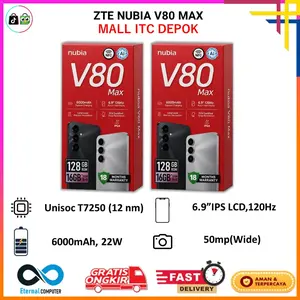 Zte Nubia V80 Max [6/128GB] [8/128GB] | Unisoc T7250 | 6.9" IPS LCD 120Hz Display | 6000 mAh | Garansi Resmi