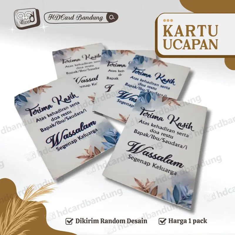 [1 pack] Kartu Ucapan Terimakasih KUT Thankscard Khitanan Pernikahan Online Shop Murah 5