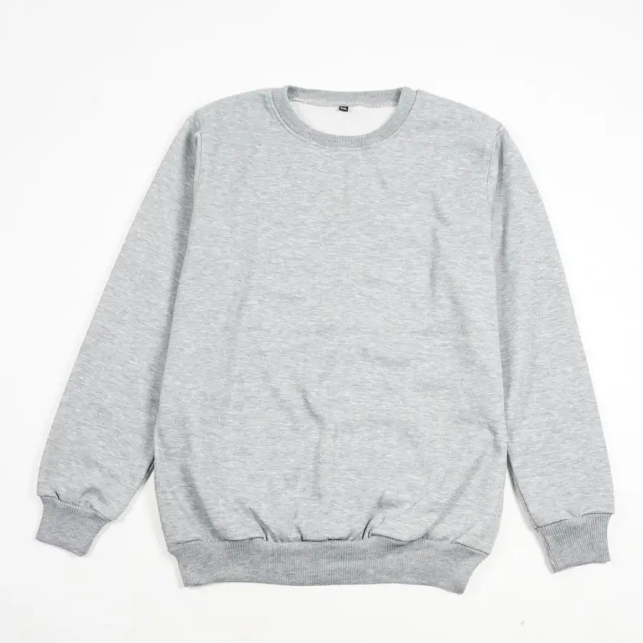 Dailyoutfits Sweater Polos Crewneck Basic Abu-Abu Unisex Premium Quality