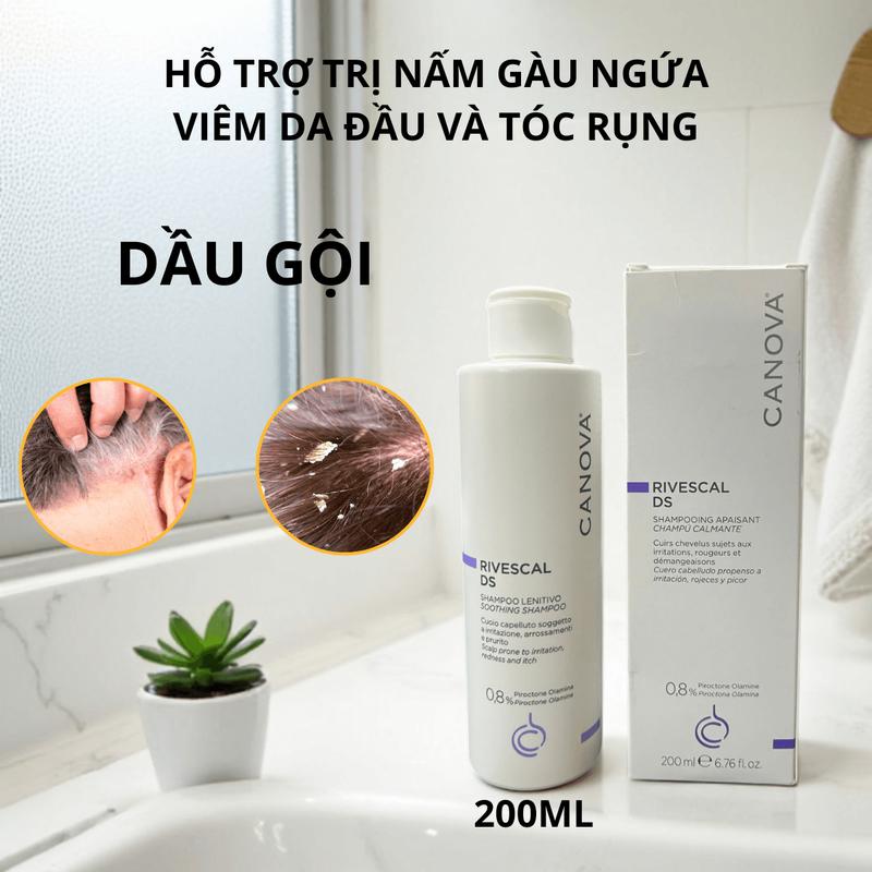Product Introduction of Chuyên Nấm Gàu Viêm Da Tiết Bã - Dầu Gội Kem Bôi Canova Rivescal DS Nhập Khẩu Chính Hãng Từ Ý 31