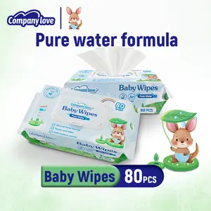 Company Love Tisu Basah Bayi Isi 80 Lembar Tissue Basah Baby Murah Non-Alkohol & Bebas Parfum Pewangi Ukuran 14cm x 10.5cm Ideal untuk Perjalanan