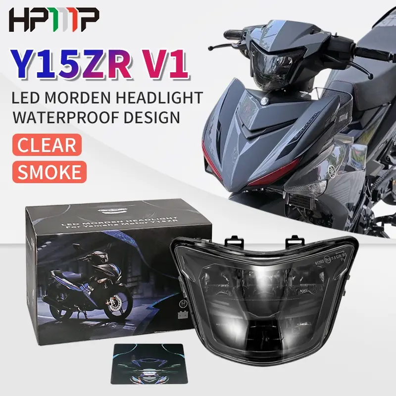 YAMAHA  Lc150 Y15ZR RS150 MX King 150 Sniper 150 V1 LED head lamp smoke/clear LED Headlight Play&Plug