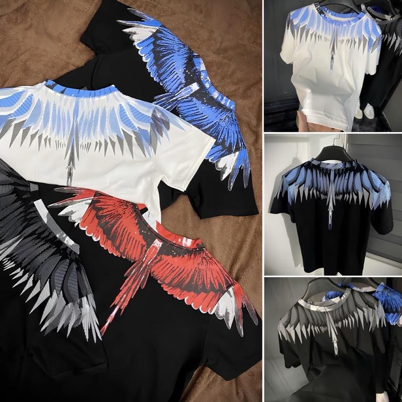 [Deal Mở Bán] Áo Phông Hoạ Tiết In Hình Cánh Chim Đại Bàng Chất Vải Thoáng Mát Co Giãn 4 Chiều