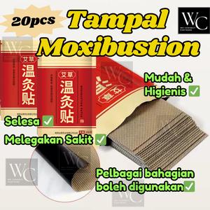 20pcs Plaster Sticker Tampalan Penampal kaki Badan Sesuai Untuk Otot Bahu Urat Saraf Sendi Lutut Leher Tulang Belakang Lumbar Pinggang Tangan Kaki Moxibustion Patch Self-Heating Sticker Patch Neck Shoulder Knee Leg Muscle Hand Leg Back Relief Heat Patch