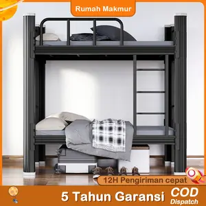RM_5  Susun Besi 2 Tingkat 200x90x180 Ranjang Desain Elegan & Modern Tempat Tidur Atas-Bawah Kokoh & Nyaman Garansi Luas Pengiriman 24 Jam Tempat tidur tinggi tempat tidur anak tempat tidur anak sekolah ranjang atas dan bawah ranjang lipat ranjang lipat