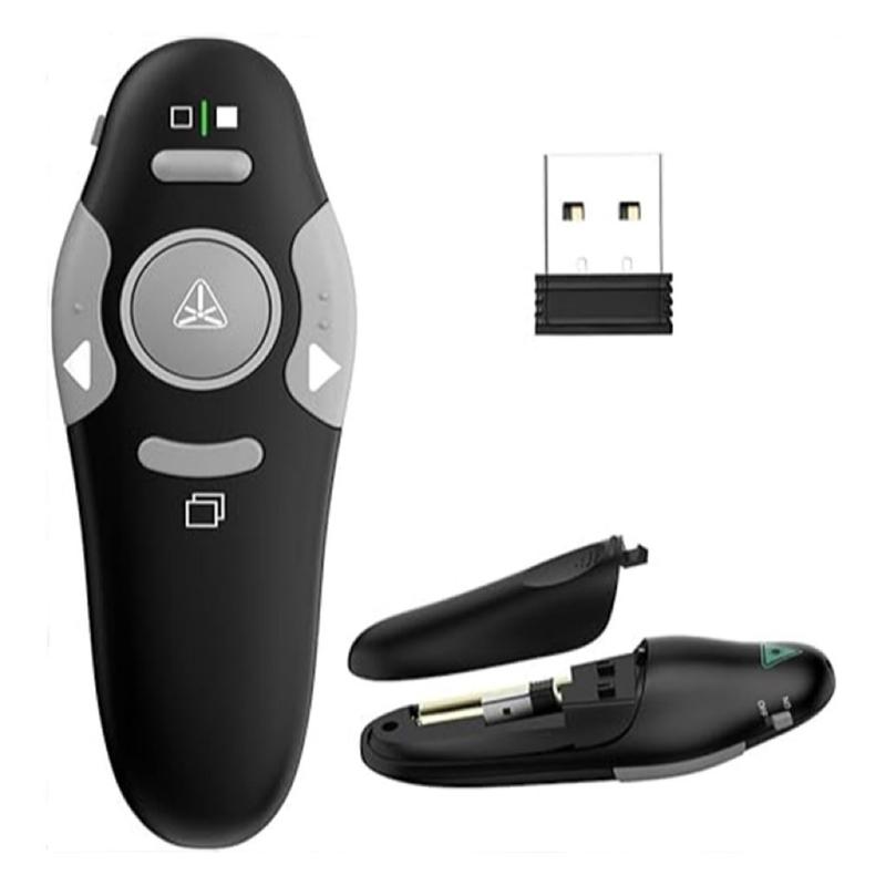 Bút Trình Chiếu Powerpoint Thuyết Trình Laser TEKKIN M10 Chiếu Slide Điều khiển 2 Màn Hình Xa 100m
