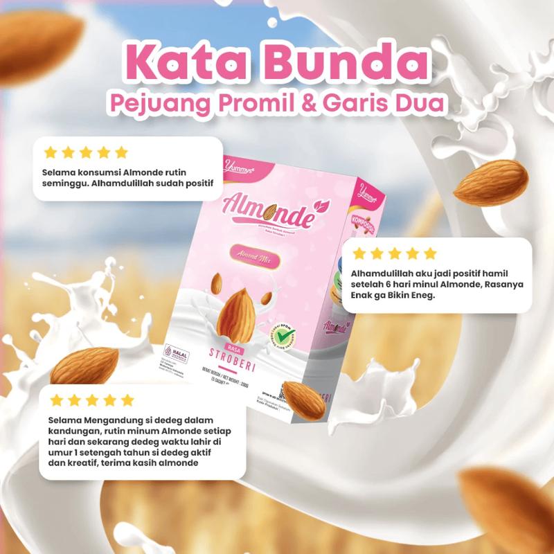 ALMONDE SACHET - Susu Almond untuk TM 1 hingga TM 2 | Nutrisi Untuk Bunda &Tumbuh Kembang Si Kecil 3