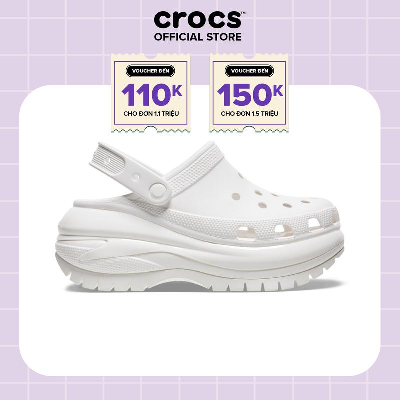 Giày Clog Unisex Crocs Mega Crush Classic - White - 207988-100