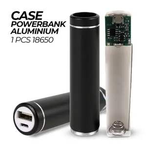 BruceBing Power Bank DIY Case USB Port 1 PCS 18650 Flat Top - M3 Aluminium Tahan Lama Portabel untuk Smartphone & IoT hemat & praktis