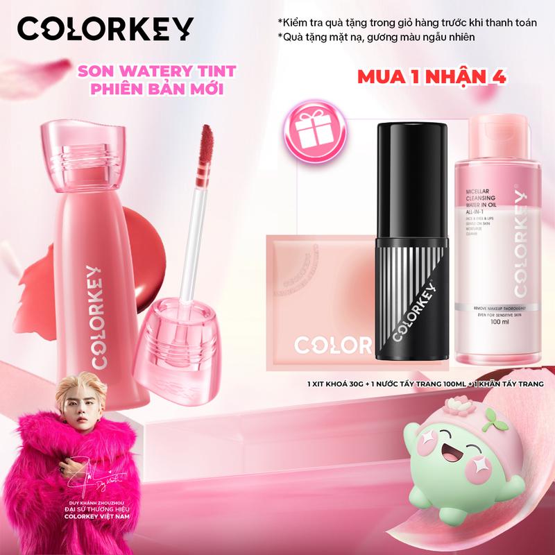 EX-KOL Son COLORKEY Soft Matte Water Tint Phiên Bản Nâng Cấp Bền Màu Chất Son Ẩm Mịn Như Sương 2.5g