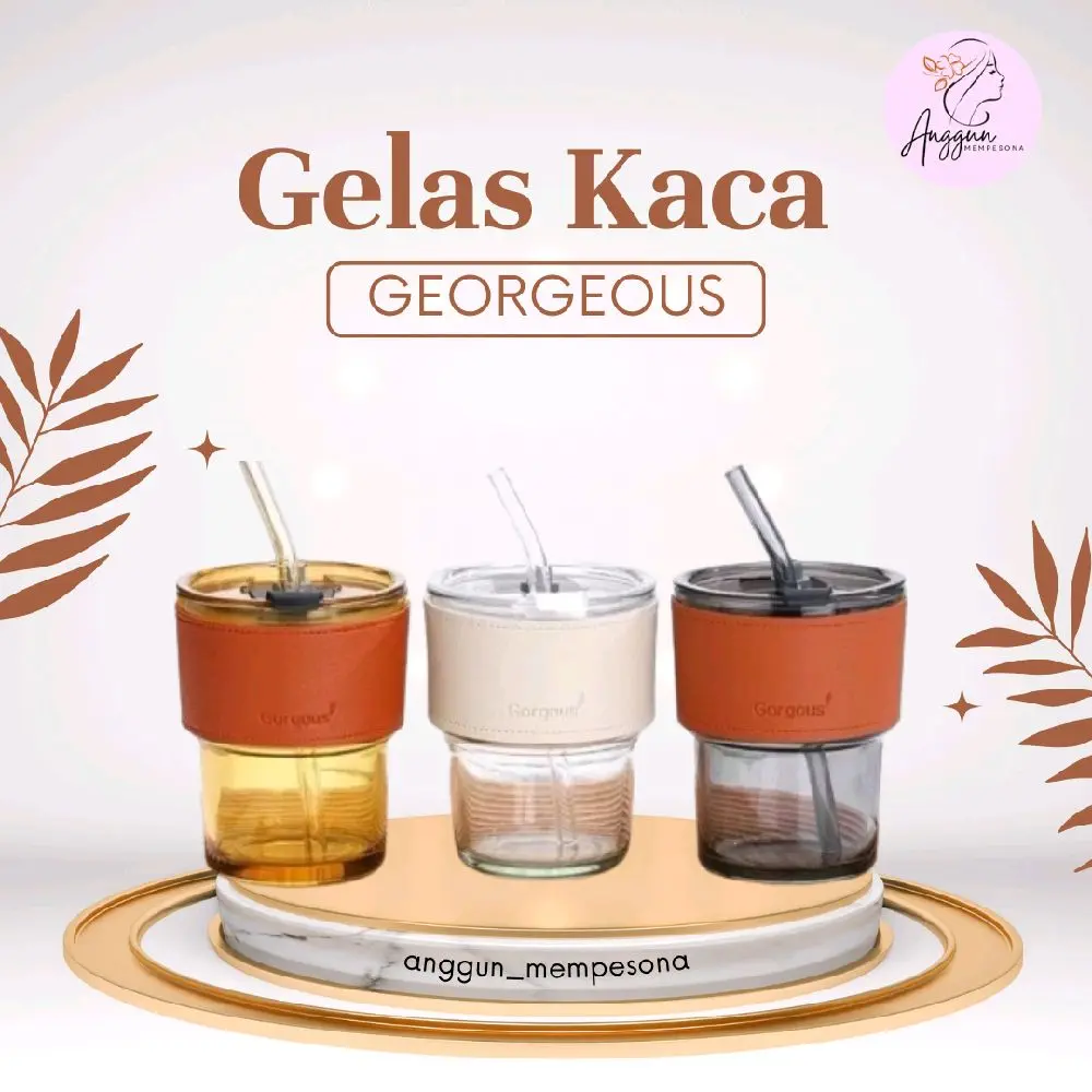 Anggun/ Gelas Kaca georgeous/Gelas Kaca/Gelas kaca murah/gelas kaca aesthetic