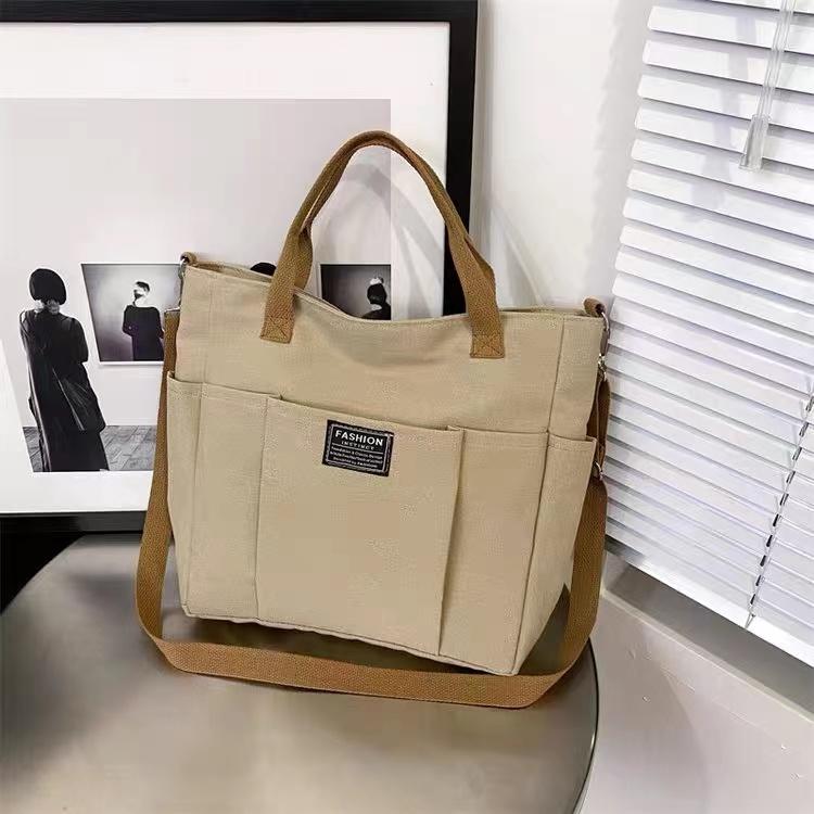 Product Introduction of Túi Vải Tote Nhật Bản, Dày Dặn, Nhiều Ngăn, Phong Cách Thường Ngày Thích Hợp Cho Học Sinh, Có Thể Mang Theo Bằng Tay Hoặc Đeo Một Bên Vai, Túi Đeo Chéo, Lý Tưởng Cho Trường Học, Thiết Kế Đơn Giản 28