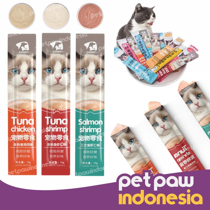 Snack Kucing Cat Snack Treat Wet Food Pasta Pelen Cemilan Kucing 15g 2