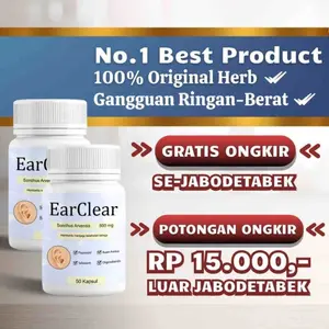 BISA CEK 1 EarClear Max Original - Herbal telinga berdenging Tuli Budeg / Budek