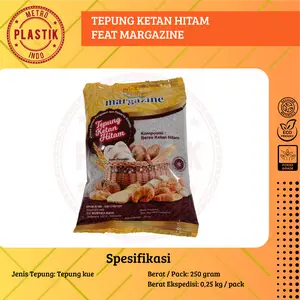 Tepung Ketan Hitam Margazine PEAT 250 Gram Baking Food Powder Bubuk Bolu Cake