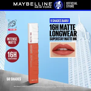 MAYBELLINE Superstay Matte Ink Liquid Long Lasting Waterproof Matte Lipstick Lipcream Make Up Transferproof Tahan 16 Jam