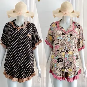 Baju tidur piama Katun Dewasa Motif