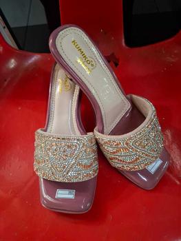 Product Review of GV 52 - Sandal heels wanita elegan hak lancip 5 cm model kokop variasi permata - MERLIN from V**o 0