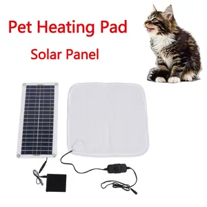 Pet Warm Pad Solar Heating Blanket Cat Dog Heated Bed 50W Warming Pad Adjustable Temperature For Winter Energy Storage Box - With energy box