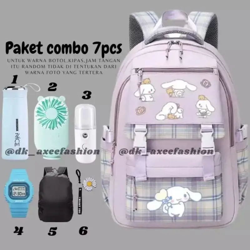 Gumoy - Tas Ransel Sekolah Anak SD SMP Banyak Bonus Karakter Kartun Tas Punggung Anak Lucu Fashion Anak tas kuromi anak tk 4