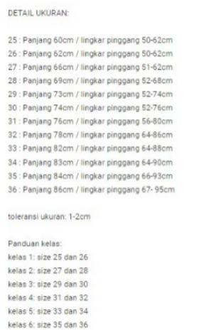 Celana Panjang Seragam Sekolah Putih SD SMP Pinggang Karet Bahan katun Famatex