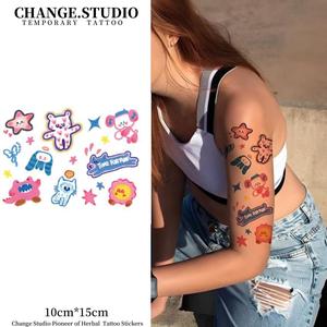 Tatu Warna, Reka Bentuk Graffiti Tatu Sementara Tahan 7 hari. Kalis air, tahan gosok Pelekat Tatu