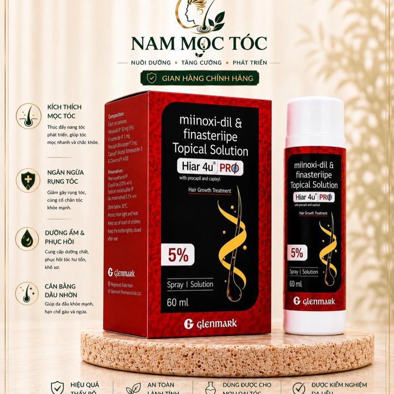 Dung dịch hỗ trợ mọc tóc 4.U.PRO dạng lỏng 5 phần Trăm