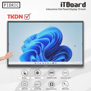 iTBoard Interactive Flat Panel Display 75 Inch Screen Interaktif Smart Board