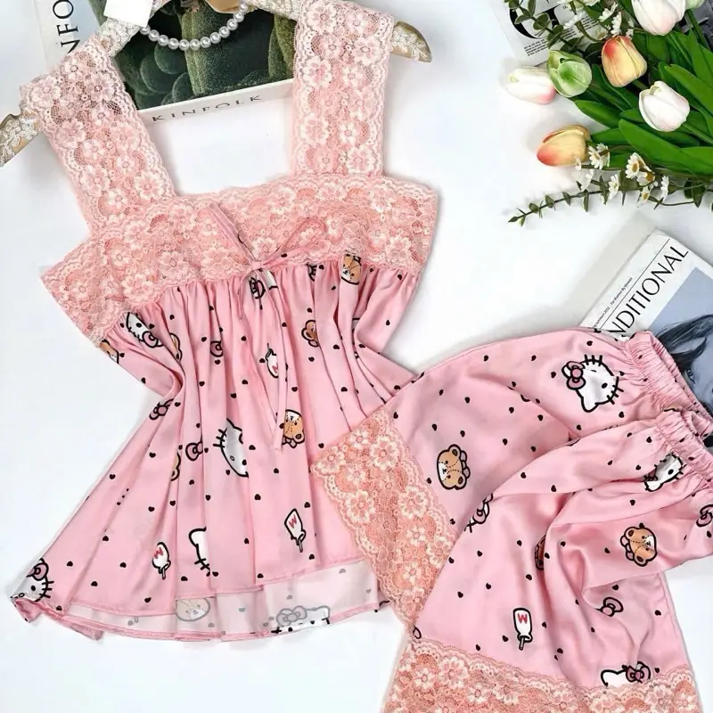 SÉC ĐỒ REN TAY CÁNH TIÊN VẢI GẤM XƯỚC IN HOẠ TIẾT 40-75kg CHO NỮ! | BigBuy360 - bigbuy360.vn