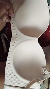 Product Review of Big Fat Push up Thin Cup plus Size Bra Non-Slip Tube Top Invisible Underwear Detachable Shoulder Strap Bra Will Not Fall off Bra from A**a 2