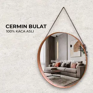 Cermin Bulat Aesthetic diameter 30/cermin dinding/cermin gantung Kaca