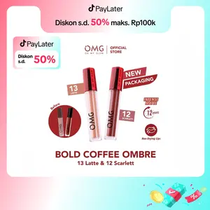 OMBRE OMG LIP CREAM COFFE EDITION NO 13 LATTE & NO 12 SCARLETT