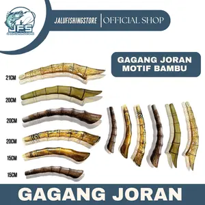 Gagang Joran Timbang Kayu Juar Asli - Motif Bambu Ukuran 15cm, 20cm, dan 21cm