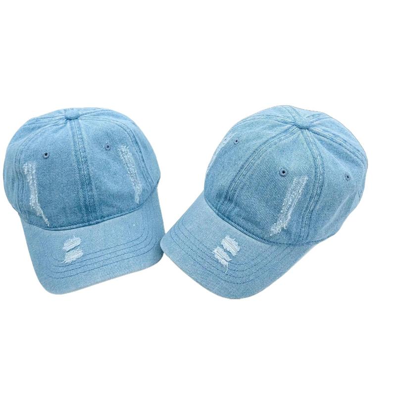 Nón kết kaki jean cao cấp Korea hot 2026 mũ lưỡi trai jean rách chất liệu mềm phong cách trẻ trung nam nữ vòng đầu 54-59cm khóa inox chống rỉ dập logo - Cap