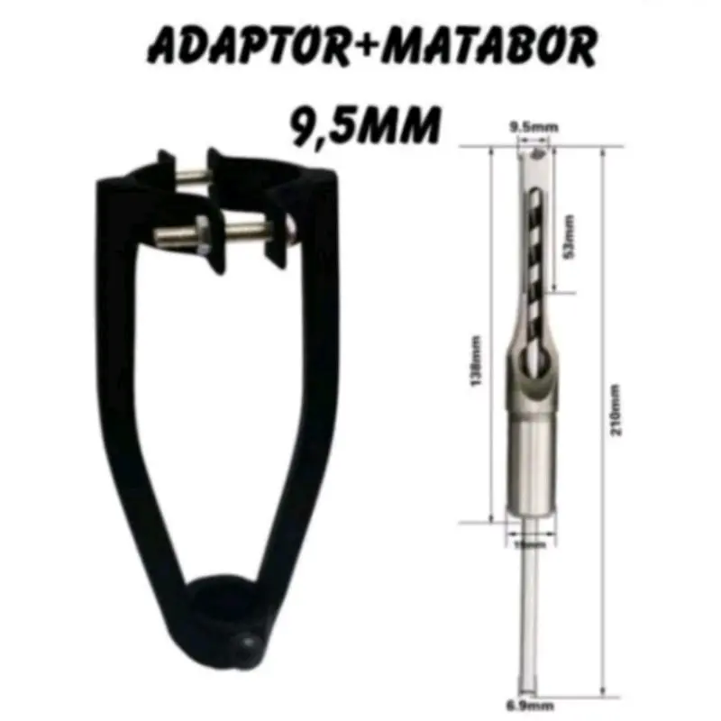 adaptor bor bobok kayu(breket mata bor bobok kayu)
