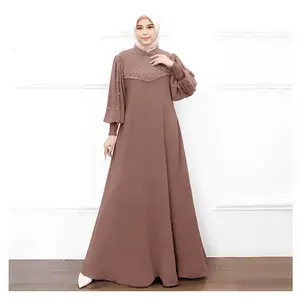 Vioni Dress / Gamis Crinkle Premium / Baju Muslim Wanita Dewasa / Dress Payet Mutiara / Dress Terbaru Lebaran